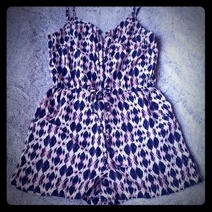 Up by Ultra Pink Patterned Romper